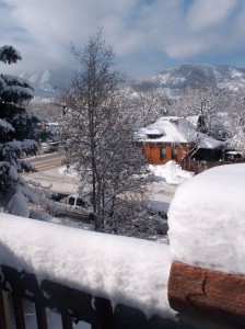 Our view of the Flatirons.