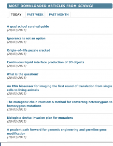 Gaudet - Science most downloaded